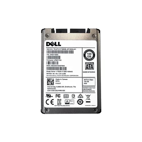 FVVVT - Dell 100GB 1.8-Inch MLC 6Gbps SATA Solid State Drive