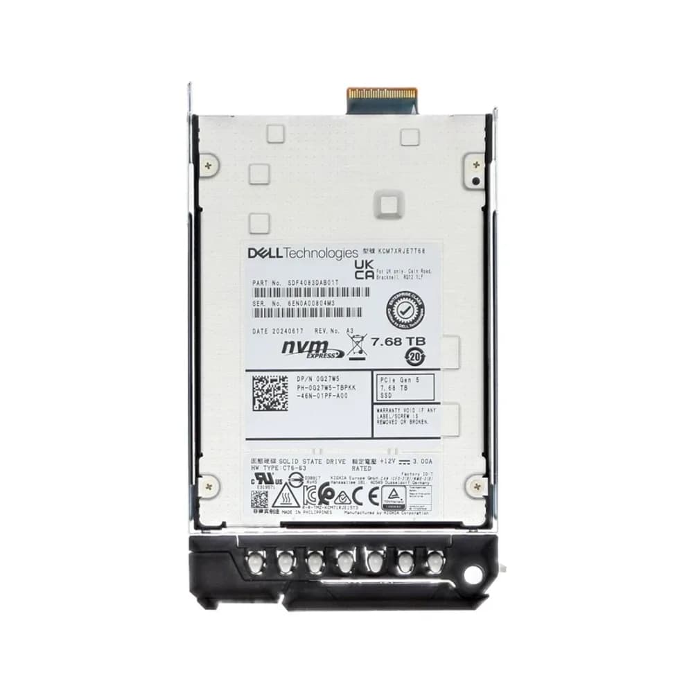 G27W5 - Dell 7.68TB PCI Express NVMe E3.S Solid State Drive