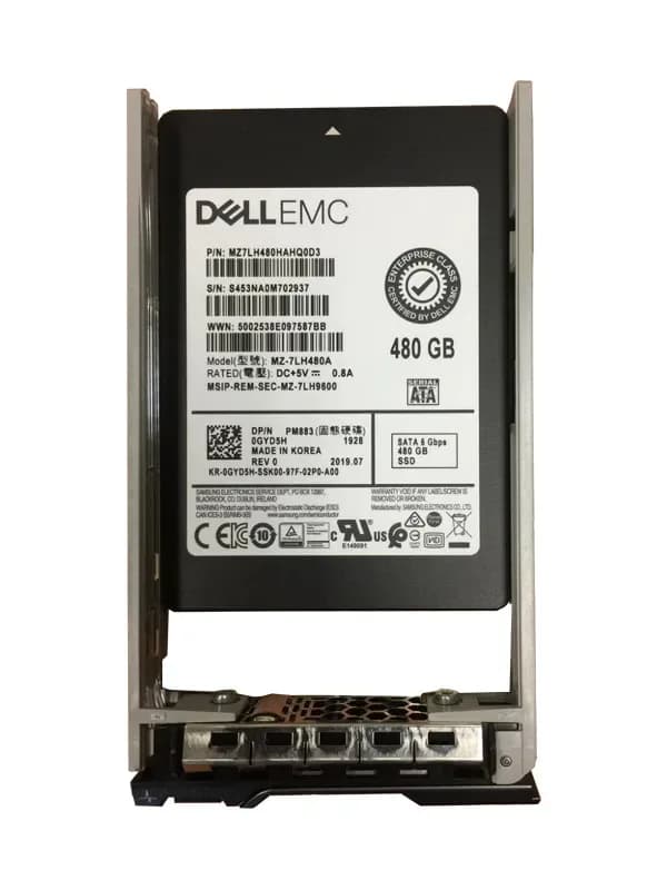 GYD5H - Dell 480GB SATA Triple-Level Cell SFF 2.5" Solid State Drive