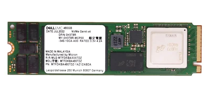 H3T8R - Dell 480GB PCI Express NVMe M.2 Solid State Drive