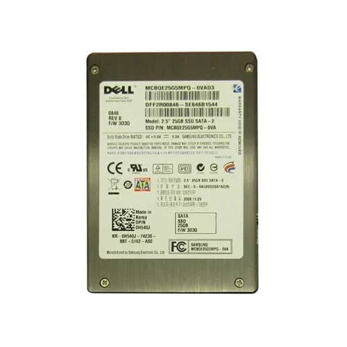 H540J - Dell 25GB 2.5 inch SLC 3Gb/s SATA Solid State Drive
