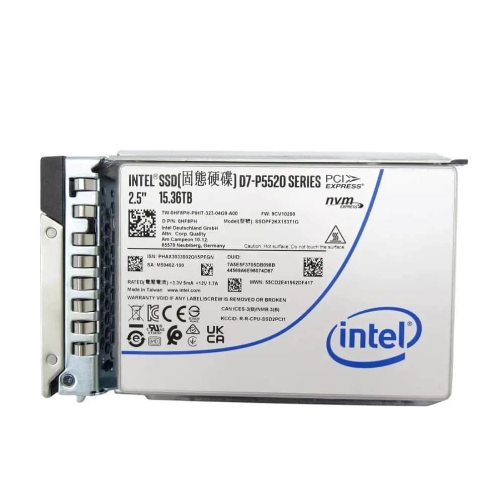 HF8PH - Dell 15.36TB PCI Express NVMe SFF 2.5" Solid State Drive