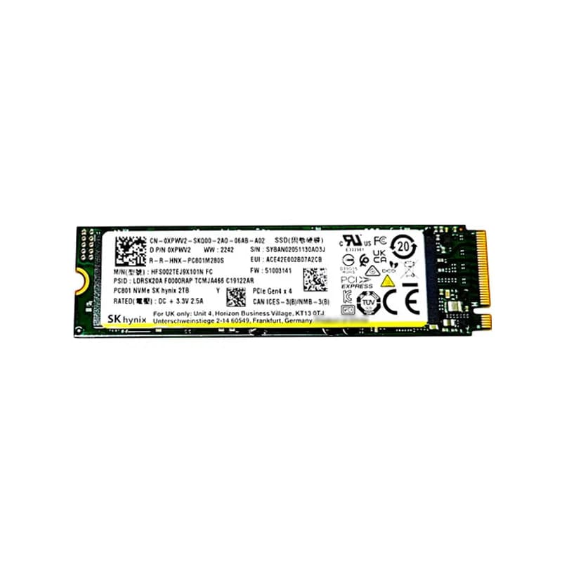 HFS002TEJ9X101N - Hynix PC801 2TB PCIe 4.0 x4 NVMe M.2 2280 SSD