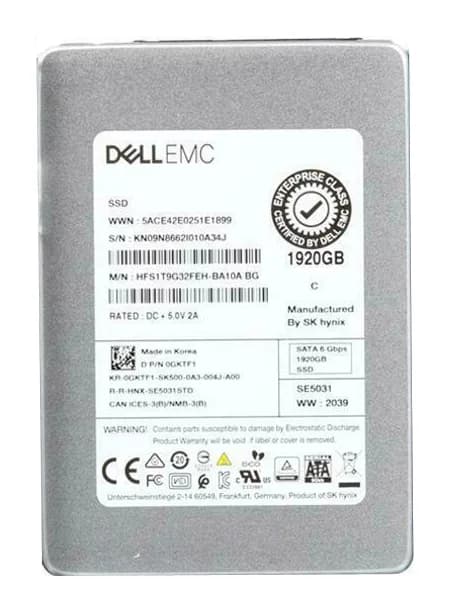 HFS1T9G32FEH-BA10A - Hynix SE5031 1.92TB 6Gb/s SATA SFF 2.5" MU SSD