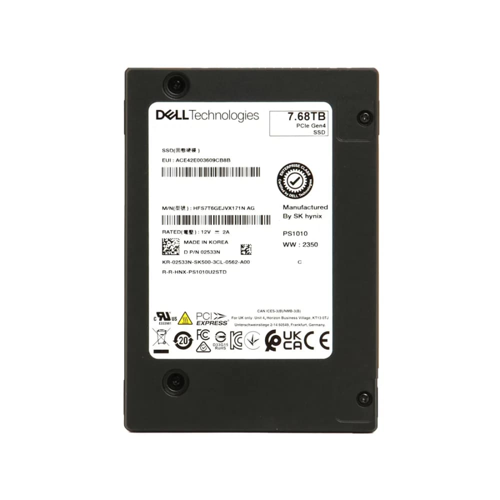 HFS7T6GEJVX171N - Hynix 7.68TB PCI Express NVMe TLC 2.5" SSD