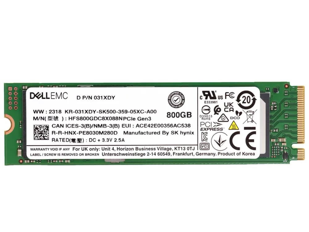 HFS800GDC8X088N - Hynix PE8030 800GB PCI Express NVMe M.2 2280 SSD