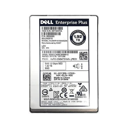 HUSMR1619ASS205 - HGST 1.92TB 2.5in MLC 12Gb/s SAS SSD