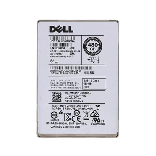 HUSMR1650ASS204 - HGST 500GB 2.5in MLC 12Gb/s SAS SSD