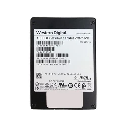 HUSMR7616BDP301 - HGST 1.6TB MLC PCIe 3.0 x4 NVMe MU U.2 2.5-inch SSD