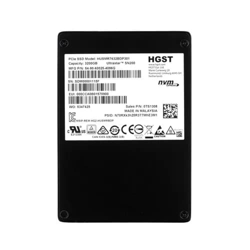 HUSMR7632BDP301 - HGST 3.2TB MLC PCIe 3.0 x4 NVMe MU U.2 2.5-inch SSD