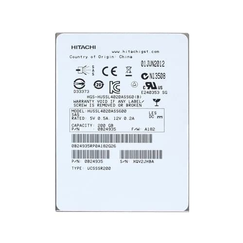 HUSSL4020ASS600 - HGST 200GB Ultrastar SSD400S 2.5in SLC 6Gb/s SAS SSD