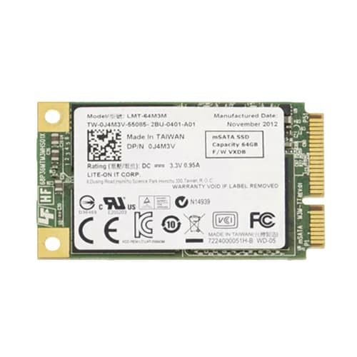 J4M3V - Dell 64GB MLC SATA 3Gb/s mSATA 1.8-Inch SSD