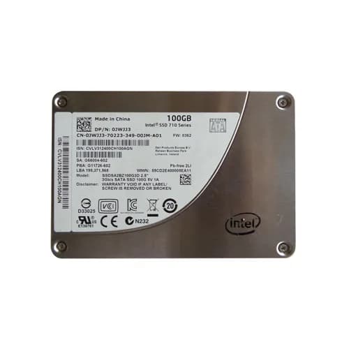 JWJJ3 - Dell 100GB 2.5 inch MLC 6Gb/s SATA Solid State Drive