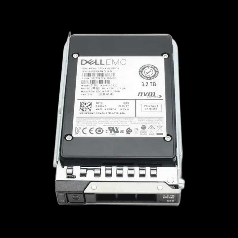 K60N7 - Dell 3.2TB TLC PCIe NVMe 3.0 x4 2.5-Inch Solid State Drive