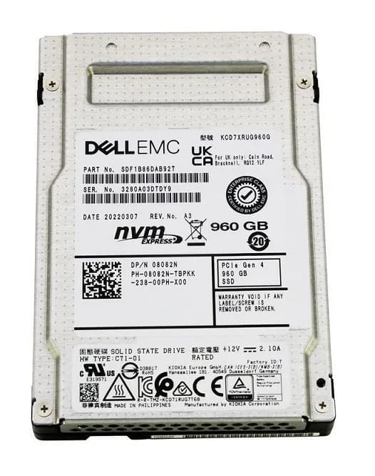 KCD7XRUG960G - KIOXIA CD7-R 960GB PCI Express NVMe TLC U.2 2.5" SSD