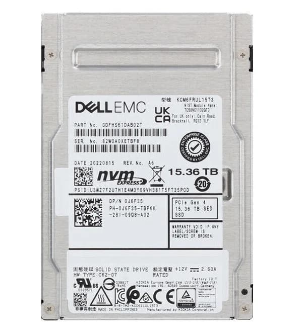 KCM6FRUL15T3 - KIOXIA CM6 15.3TB PCI Express NVMe TLC 2.5" SSD