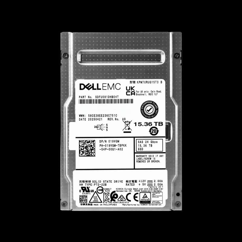 KPM7XRUG15T3 - KIOXIA PM7-R 15.3TB SAS TLC 2.5" Solid State Drive