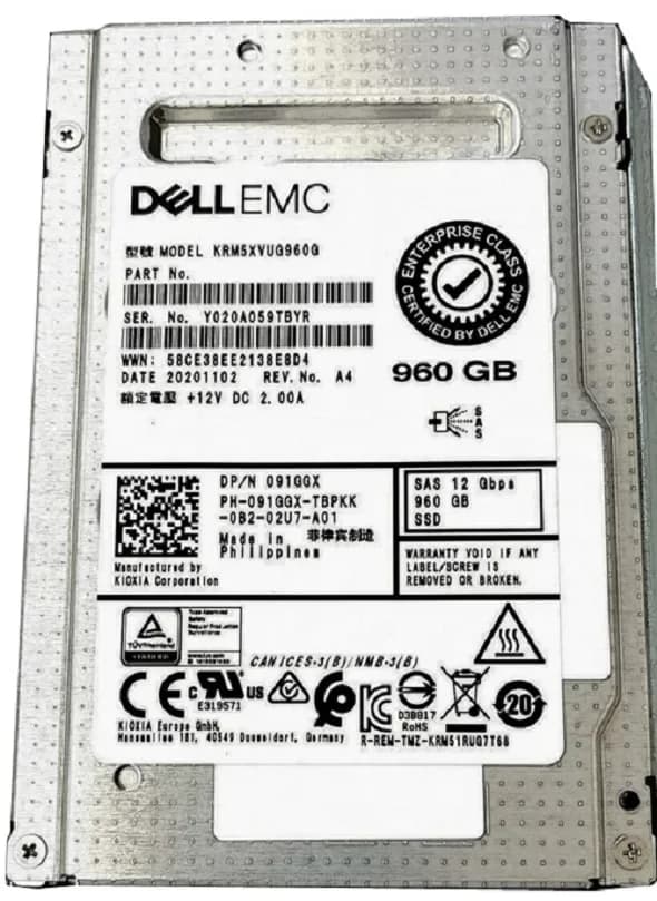 KRM5XVUG960G - KIOXIA RM5 960GB SAS TLC 2.5" Solid State Drive