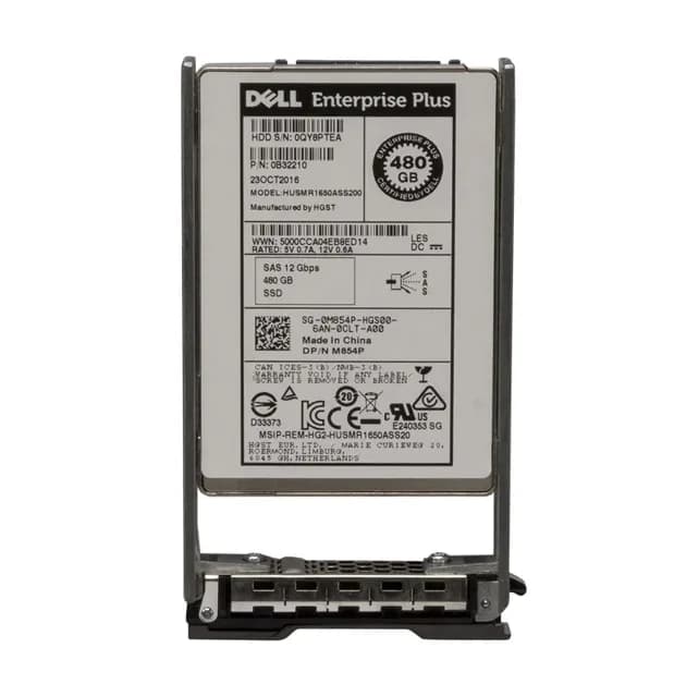 M854P - Dell 480GB 2.5 inch MLC 12Gb/s SAS Solid State Drive