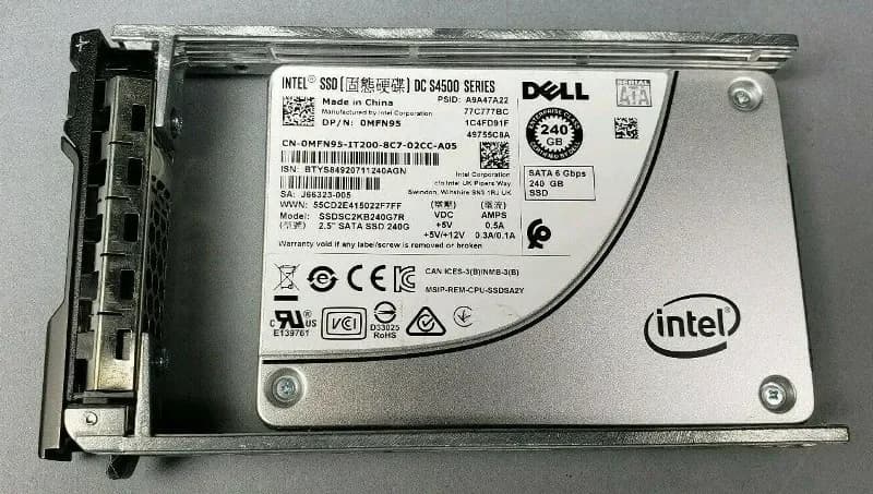 MFN95 - Dell 240GB SATA Triple-Level Cell SFF 2.5" Solid State Drive