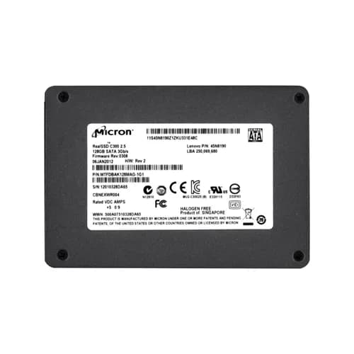 MTFDBAK128MAG-1G1 - Micron 128GB RealSSD C300 2.5in MLC 3Gb/s SATA SSD