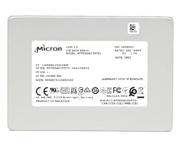 MTFDDAK1T0TDL-1AW1ZABHA - Micron 1300 1TB TLC SATA 6Gb/s 2.5-In SSD