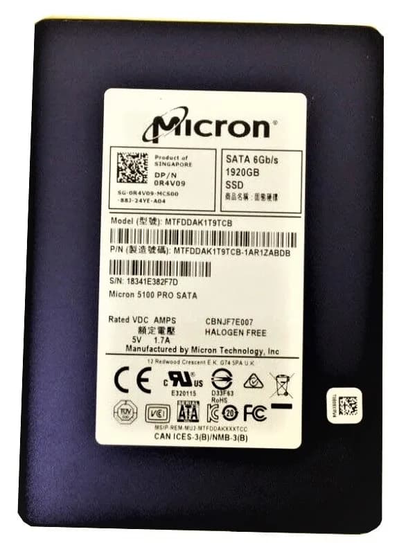 MTFDDAK1T9TCB-1AR1ZABDB - Micron 5100 PRO 1.92TB SATA TLC 2.5" SSD