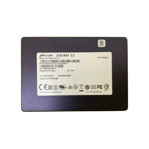 MTFDDAK1T9TCC - Micron 5100 Max 1.92TB TLC SATA 6Gb/s 2.5-Inch SSD