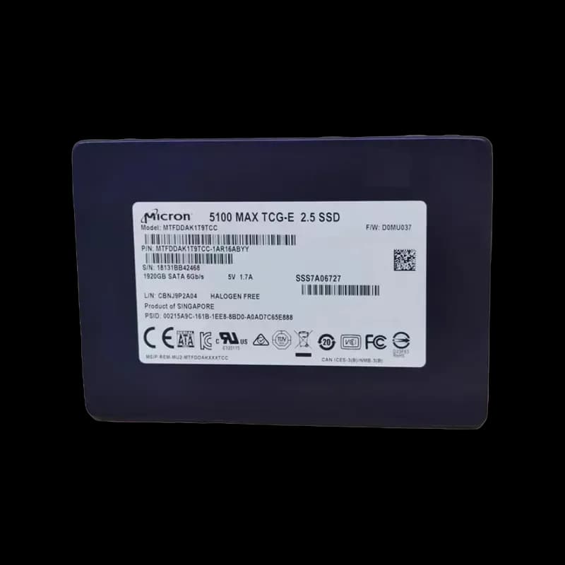 MTFDDAK1T9TCC-1AR16ABYY - Micron 5100 1.92TB SATA TLC 2.5" SSD