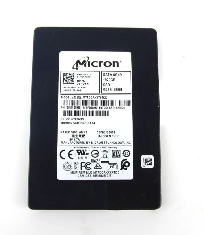 MTFDDAK1T9TDD-1AT1ZABDB - Micron 1.92TB 2.5 inch TLC 6Gb/s SATA SSD