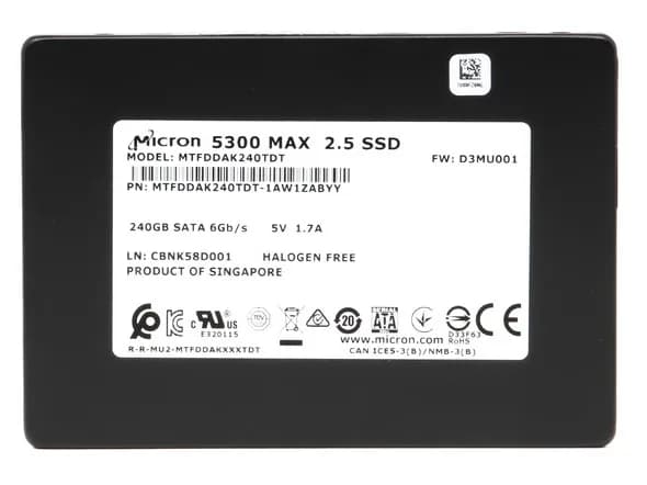 MTFDDAK240TDT-1AW1ZABYY - Micron 240GB 2.5 inch TLC 6Gb/s SATA SSD