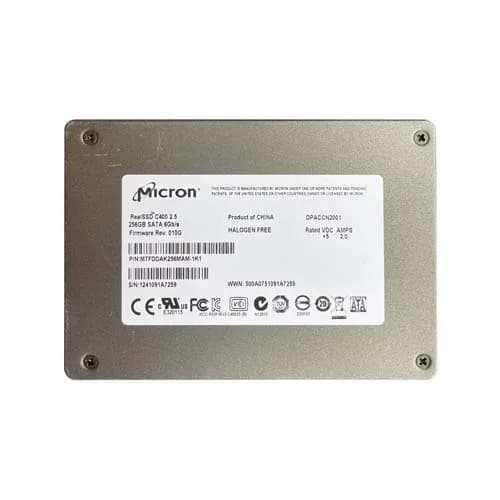 MTFDDAK256MAM-1K1 - Micron 256GB RealSSD C400 2.5in MLC 6Gb/s SATA SSD