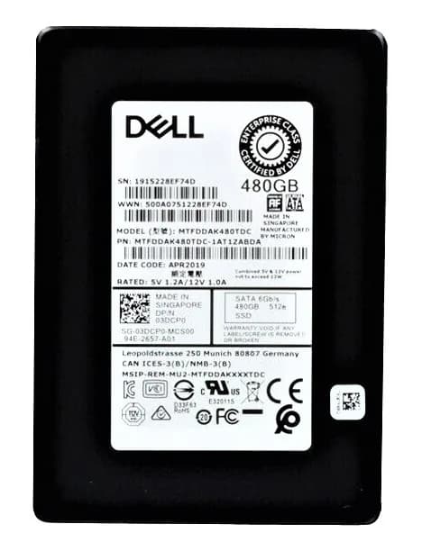 MTFDDAK480TDC-1AT1ZABDA - Micron 5200 Eco 480GB SATA TLC 2.5" SSD