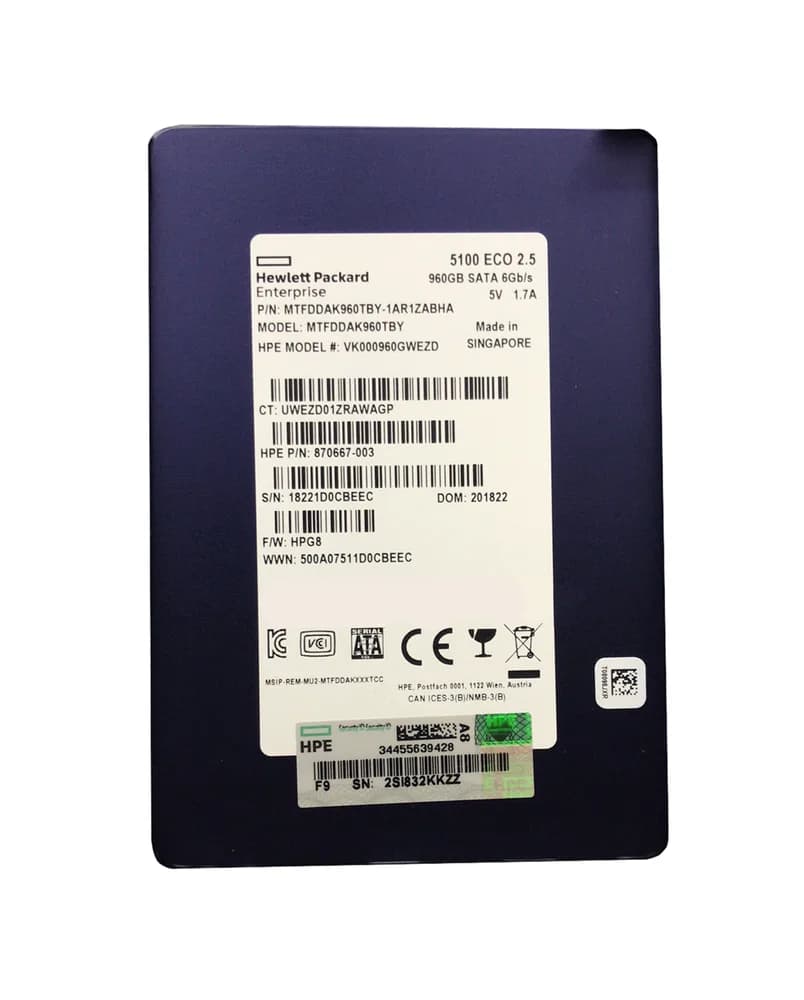 MTFDDAK960TBY-1AR1ZABHA - Micron 960GB 2.5in TLC 6Gb/s SATA SSD