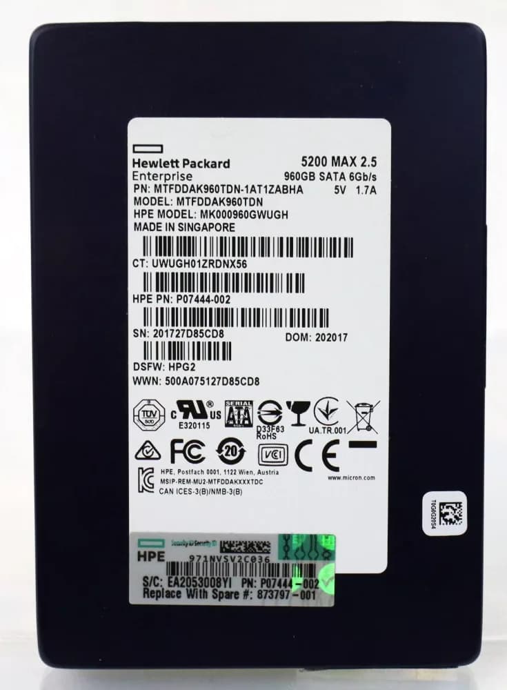 MTFDDAK960TDN-1AT1ZABHA - Micron 960GB 2.5 inch TLC 6Gb/s SATA SSD