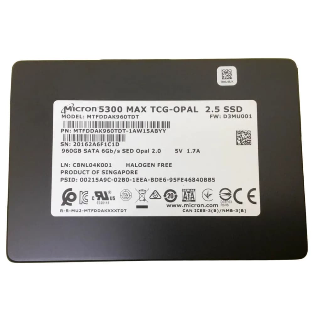 MTFDDAK960TDT-1AW15ABYYR - Micron 960GB 2.5in TLC 6Gb/s SATA SSD