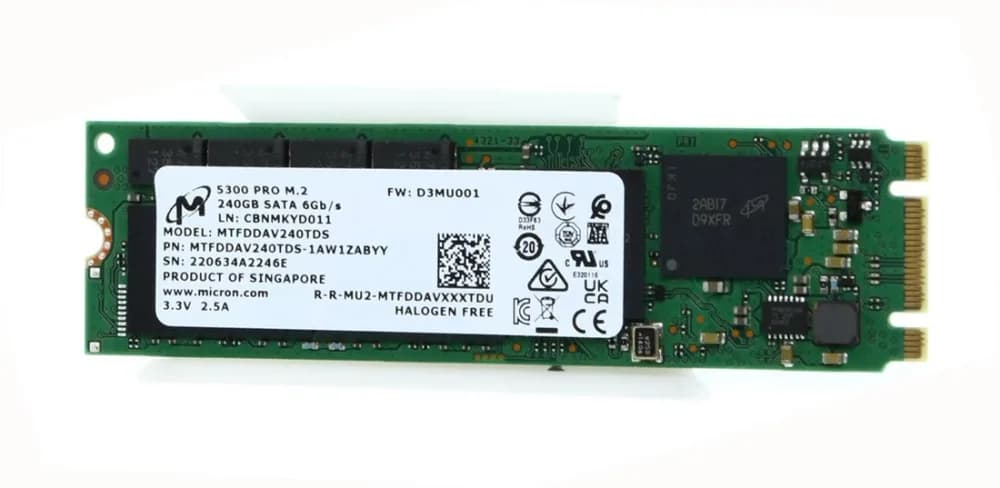 MTFDDAV240TDS-1AW1ZABYYR - Micron 240GB TLC SATA 6Gb/s M.2 2280 SSD