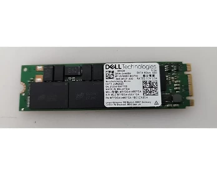 MTFDDAV480TGA-1BC1ZABDA - Micron 5400 PRO 480GB SATA TLC M.2 2280 SSD. Dell OEM.