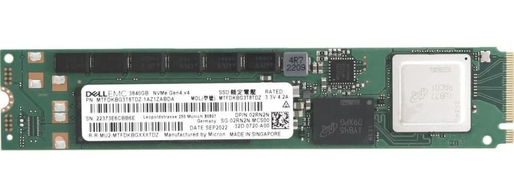 MTFDKBG3T8TDZ-1AZ1ZABDA - Micron 7400 pro 3.84TB PCIe NVMe TLC M.2 SSD