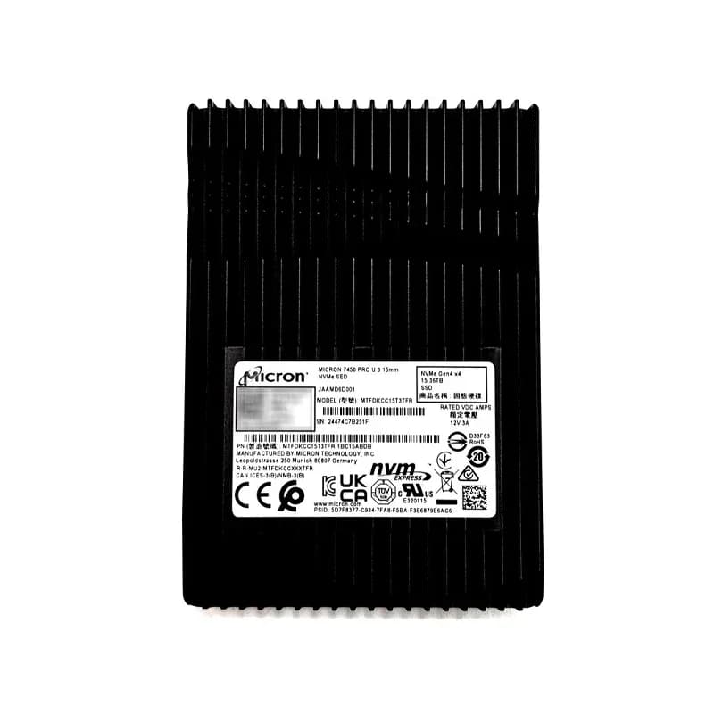 MTFDKCC15T3TFR-1BC15ABDB Micron - Dell 7450 PRO 15.36TB NVMe U.3 SSD