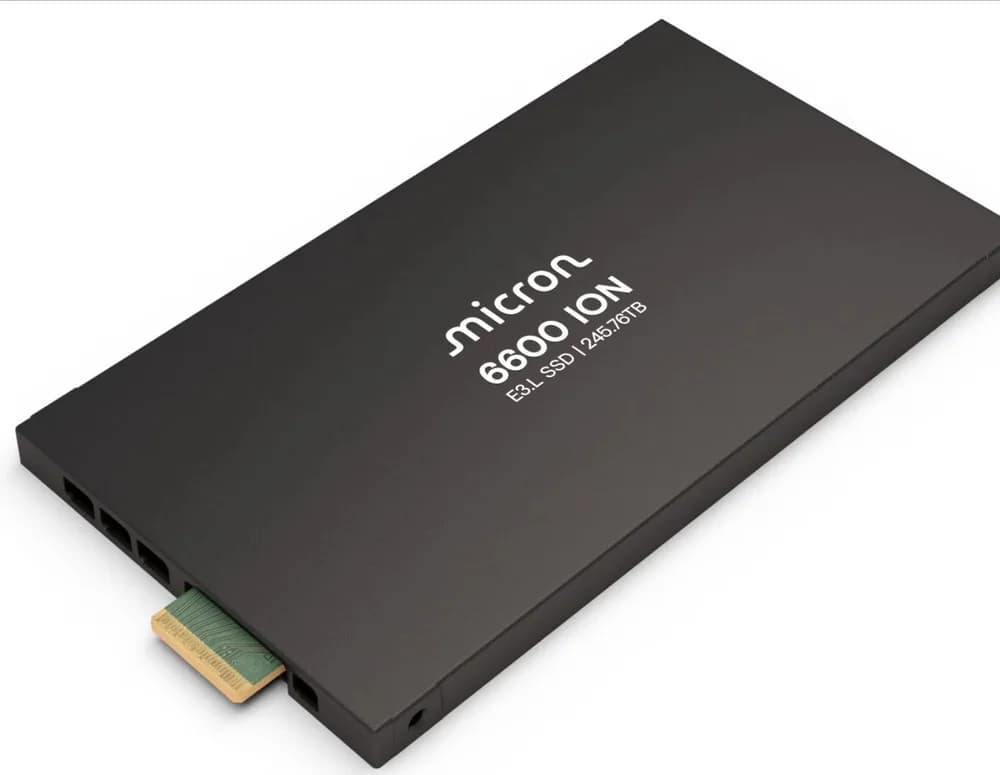 MTFDLBR245T8QHF-1BQ1DFCYY - Micron 6600 ION 245.76TB E3.L 16 Gb/s QLC PCIe Gen5 Data Center SSD