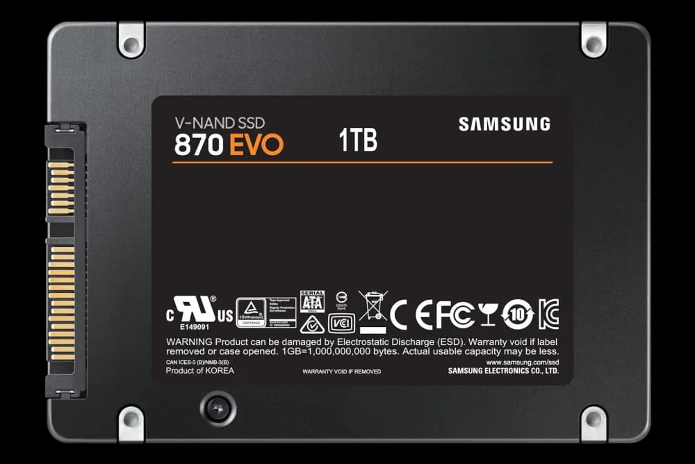 MZ-77E1T0 - Samsung 870 EVO 1TB SATA MLC SFF 2.5" Solid State Drive