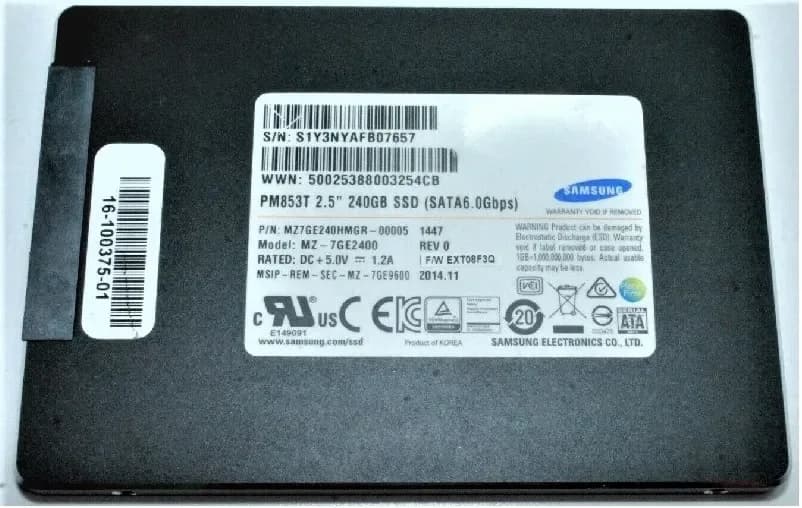 MZ-7GE2400 - Samsung SM843T 240GB MLC SATA 6Gb/s 2.5-Inch SSD