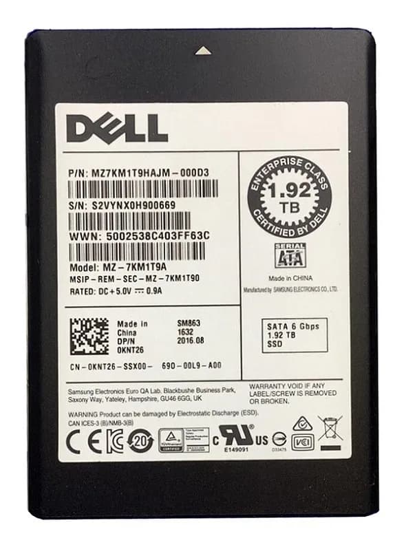 MZ-7KM1T9A - Samsung 1.92TB SATA 6Gb/s 2.5-Inch Solid State Drive