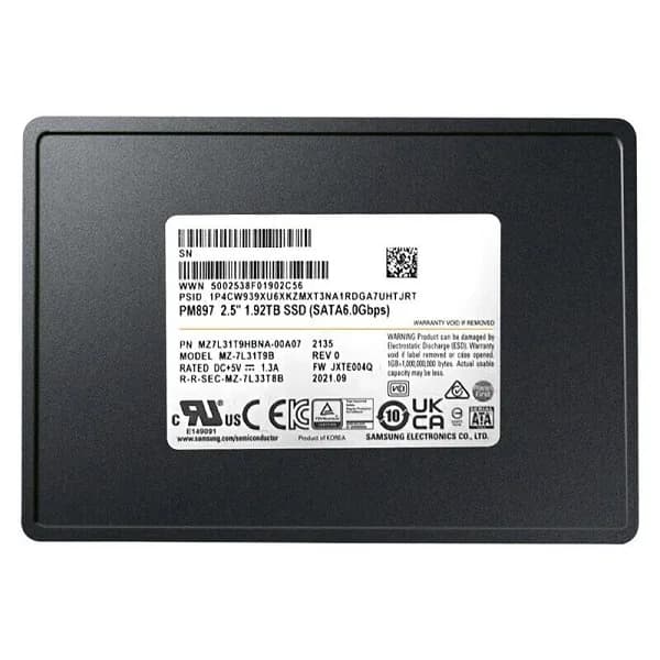 MZ-7L31T9B - Samsung PM897 1.92TB SATA TLC 2.5" Solid State Drive