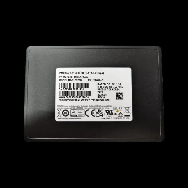 MZ-7L33T8D - Samsung PM893A 3.84TB SATA SFF 2.5" Solid State Drive
