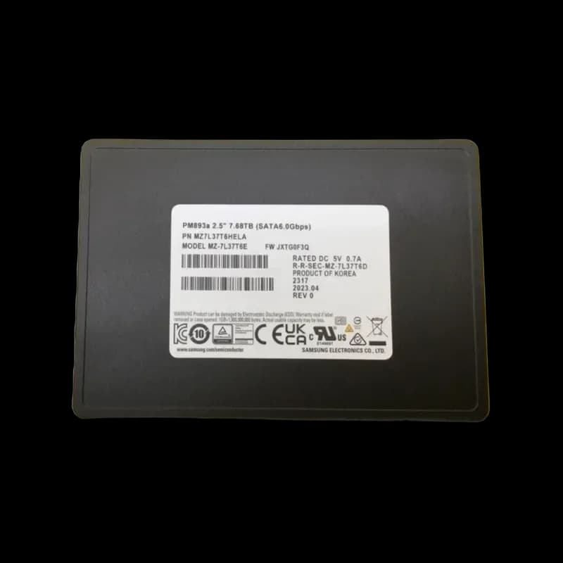 MZ-7L33T8E - Samsung PM893A 3.84TB SATA SFF 2.5" Solid State Drive