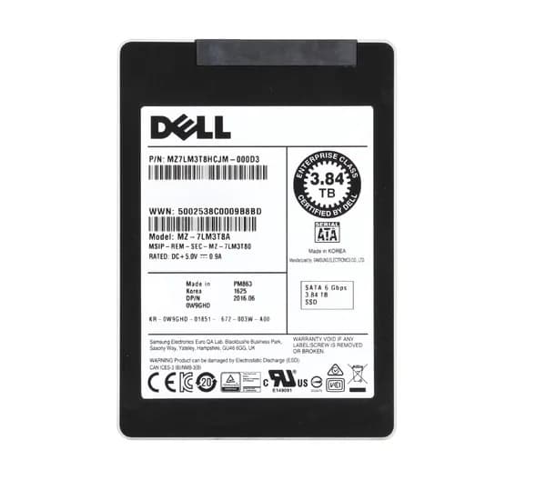 MZ-7LM3T8A - Samsung PM863 3.84TB TLC SATA 6Gb/s 2.5-in SSD
