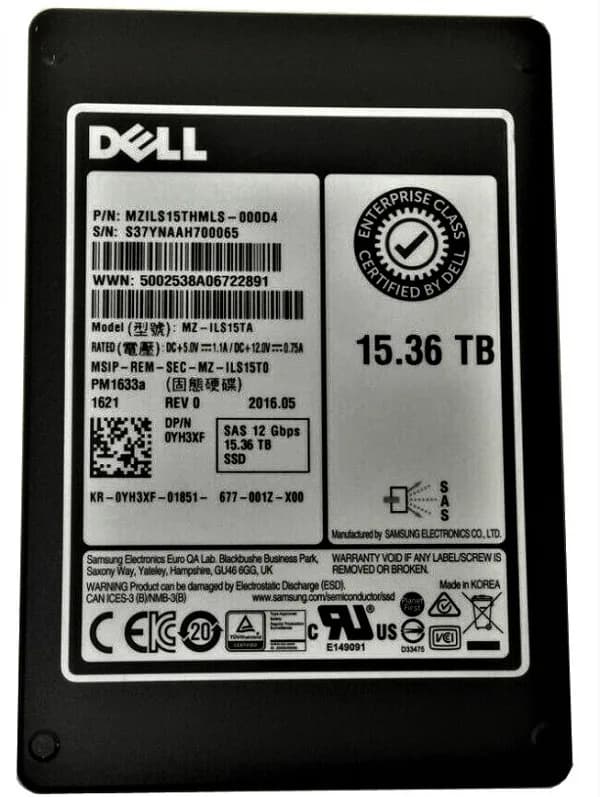 MZ-ILS15TA - Samsung 15.36TB SAS 12Gb/s 2.5-Inch Solid State Drive