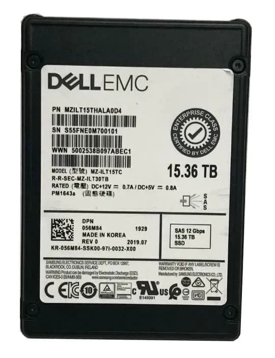 MZ-ILT15TC - Samsung PM1643A 15.36TB SAS SFF 2.5" Solid State Drive